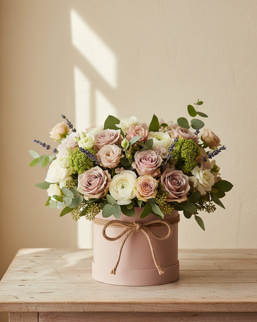 Hat Box of Flowers